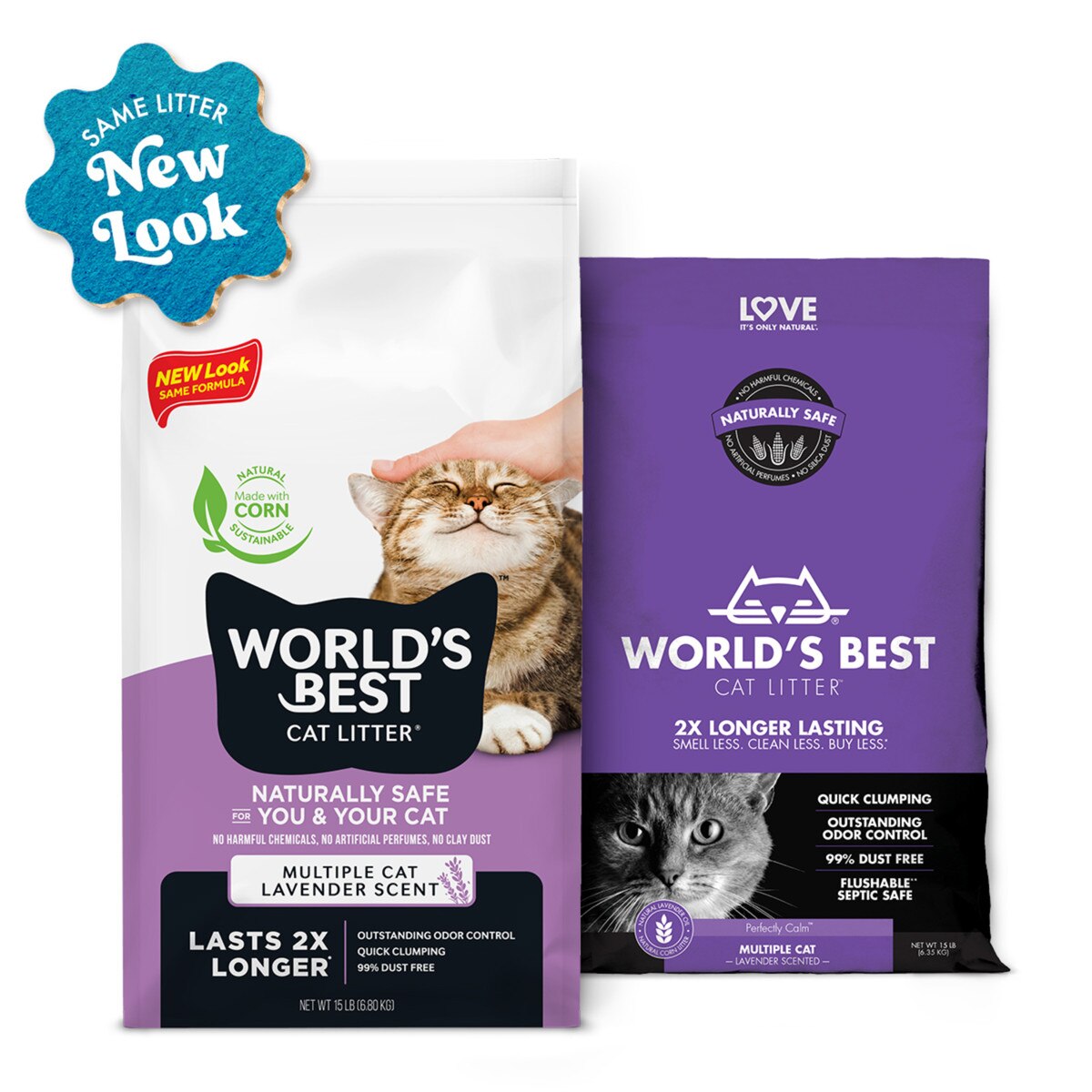 World's Best Multiple Cat Lavender Cat Litter - 28lb (12.7kg)_9